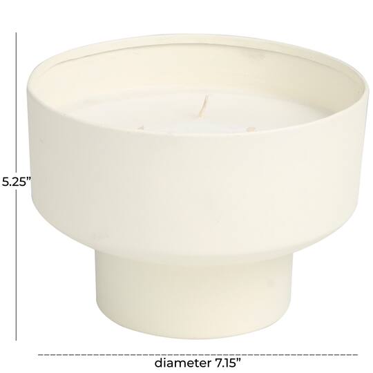 White Wax Cozy Cashmere Scented Candle with Elevated Matte White Container